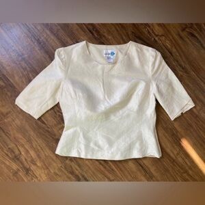 Paul Harris Design Chic Cream Women's Silk Blouse Size XS
